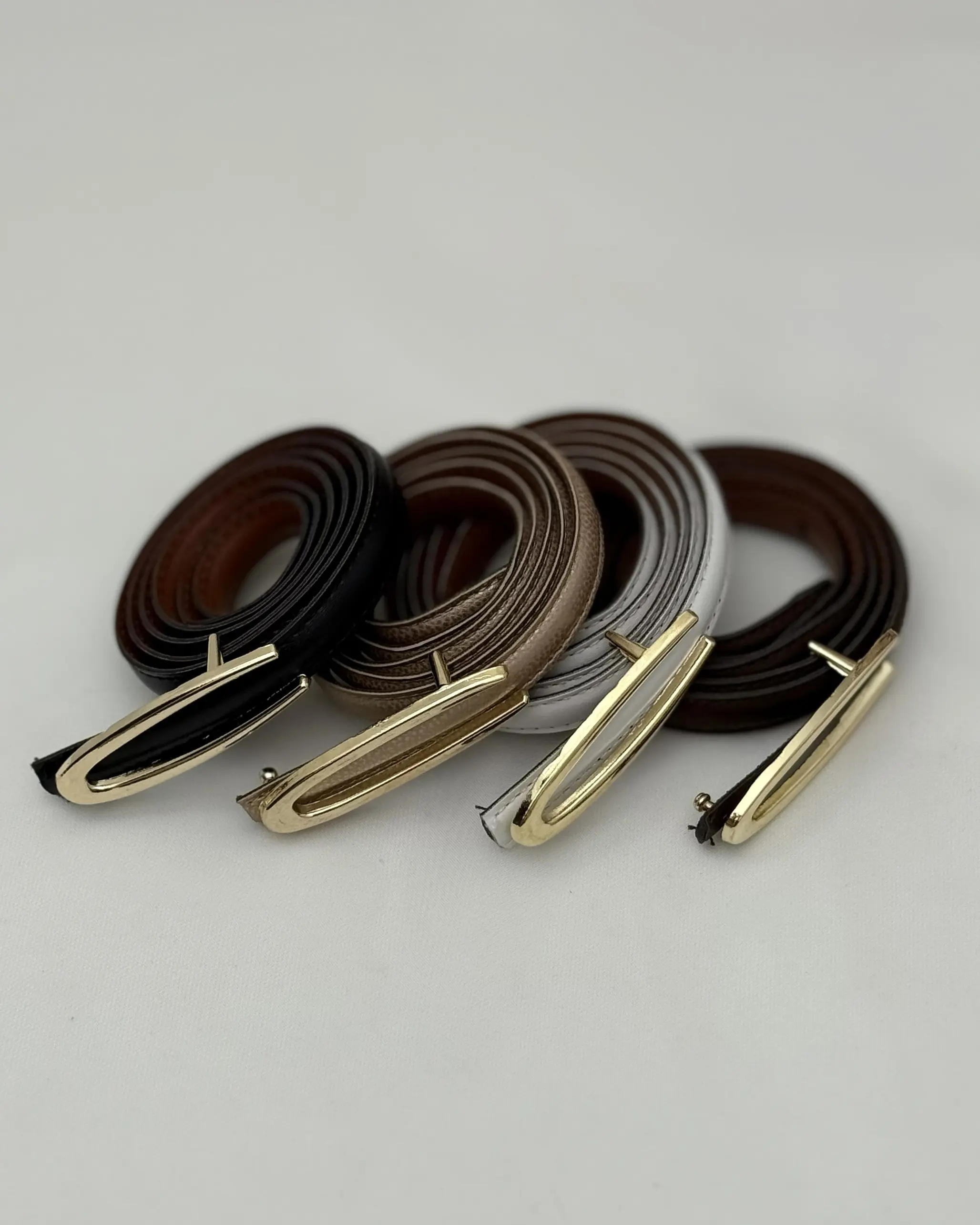 کمربند چرم زنانه سگک U